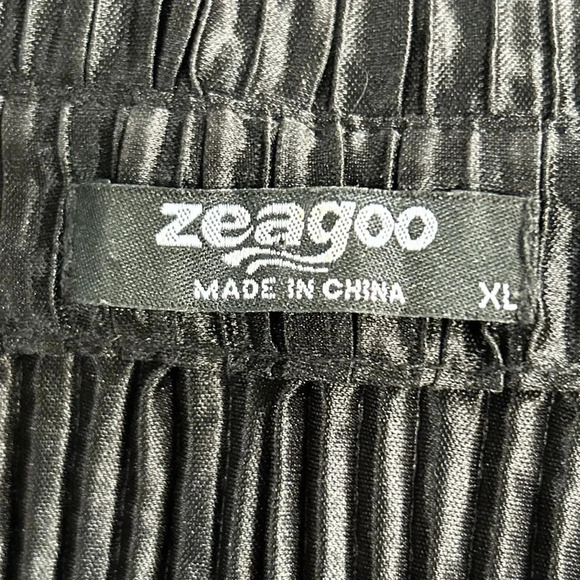 Zeagoo Women’s XL Accordion Pleat Sheer Blouse Whimsigoth Witchy Gothcore￼‎ - Picture 12 of 14